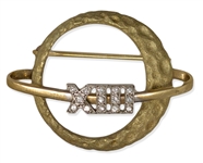 Jack Swigerts Personally Owned Diamond & 14K Gold Apollo XIII Lapel Pin